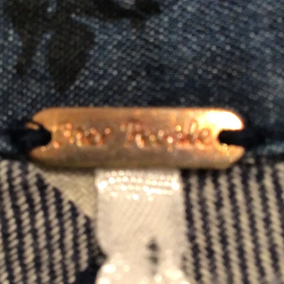 Free People Dottie Over You Chambray Button Up Floral and Plaid Blouse Size S - Picture 11 of 14